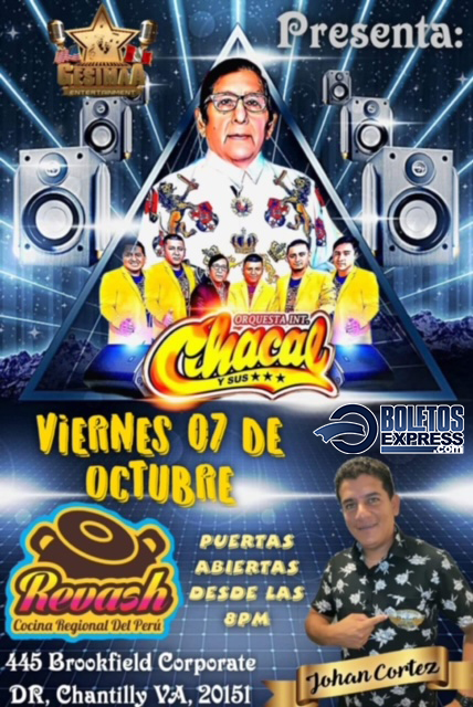 Buy tickets for ORQUESTA CHACAL Y SUS ESTRELLAS ORQUESTA CHACAL Y SUS ESTRELLAS