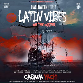 Latin Vibes Halloween Costume Yacht Cruise at Cabana Yacht 2022