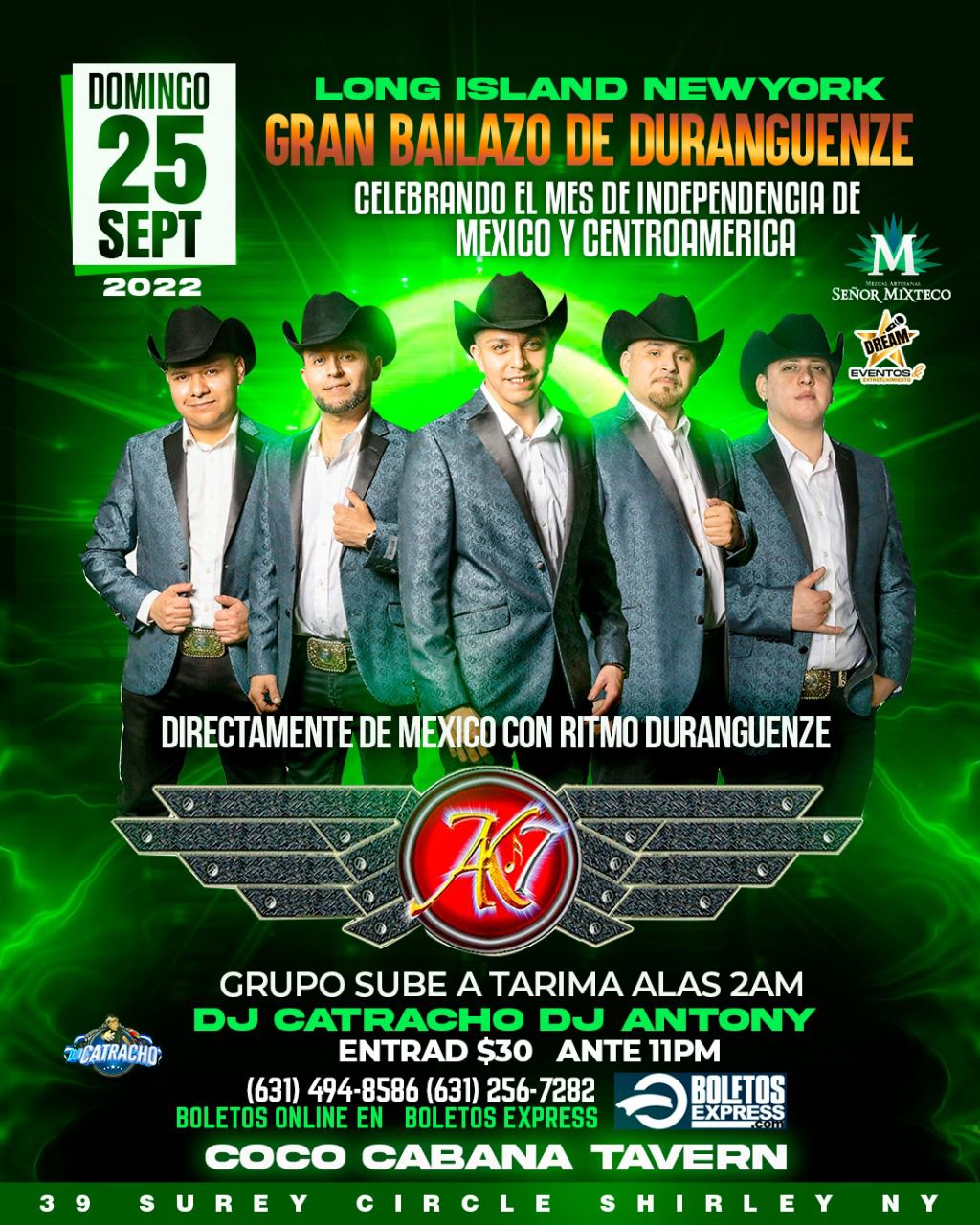 AK7 con lo mejor en Duranguenze - Cococabana en Shirley NY