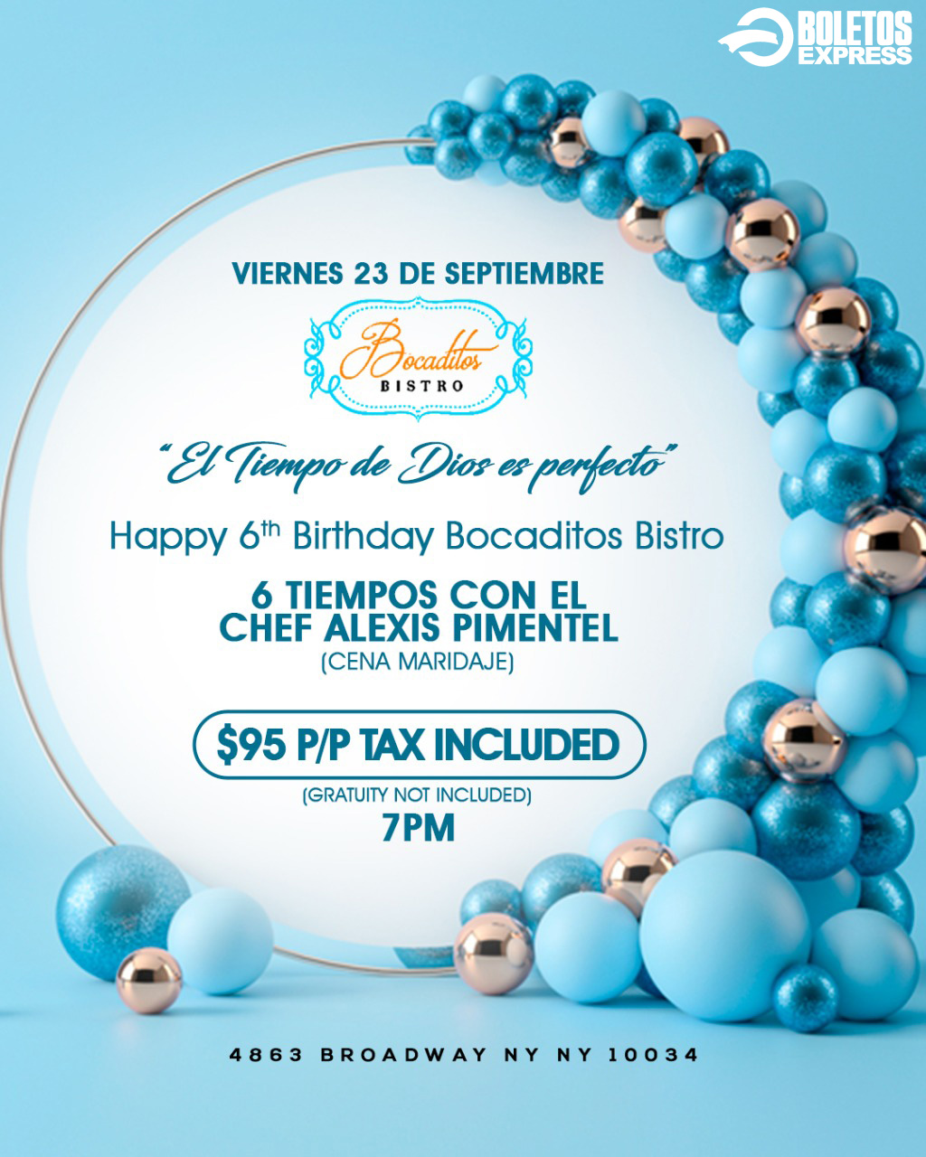 Buy tickets for BOCADITOS BISTRO BOCADITOS BISTRO