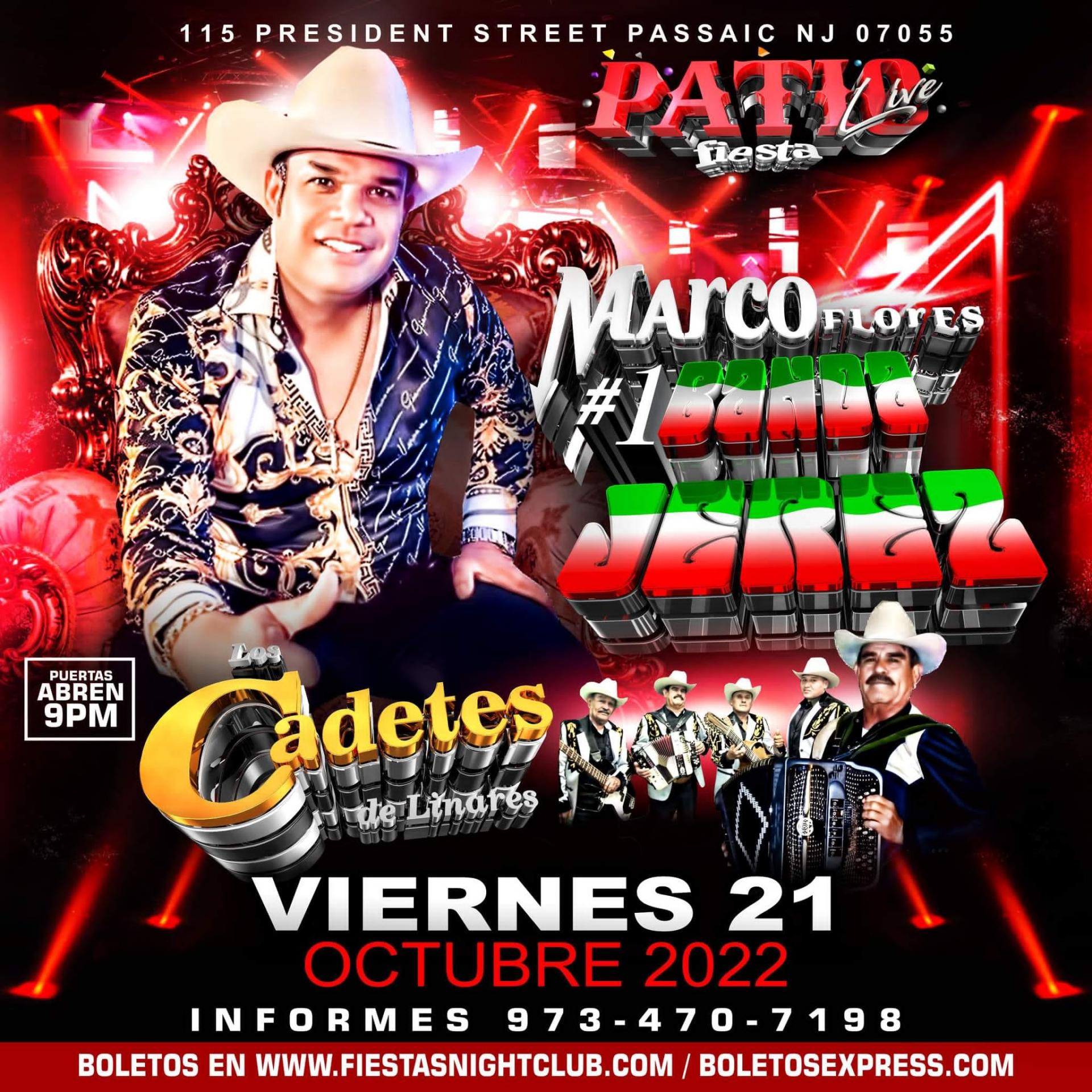 MARCO FLORES 1 BANDA JEREZ, Y LOS CADETES DE LINARES Tickets