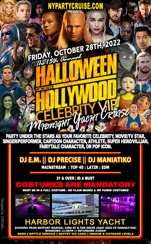 Halloween Goes Hollywood Midnight Yacht Cruise