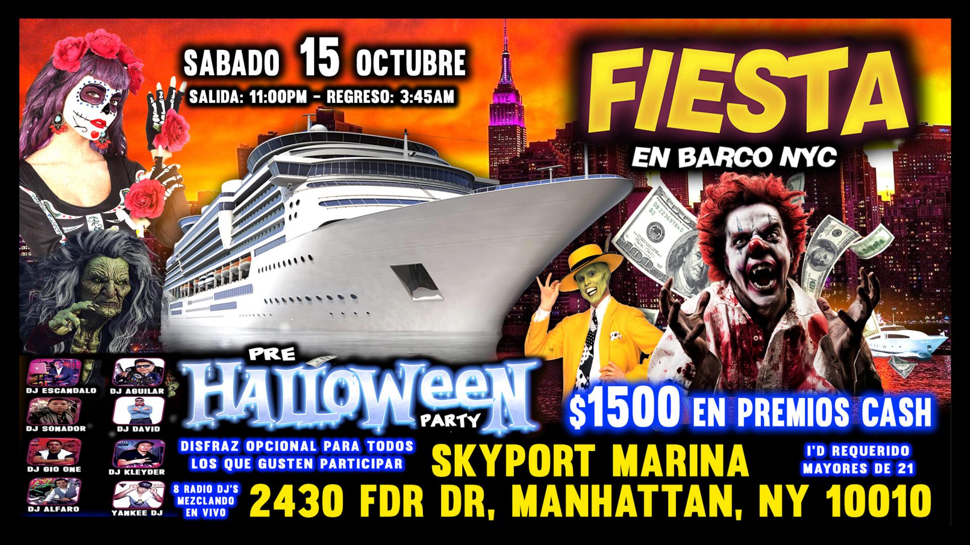 Pre Halloween Party - Fiesta En Barco - $1500 En Premios