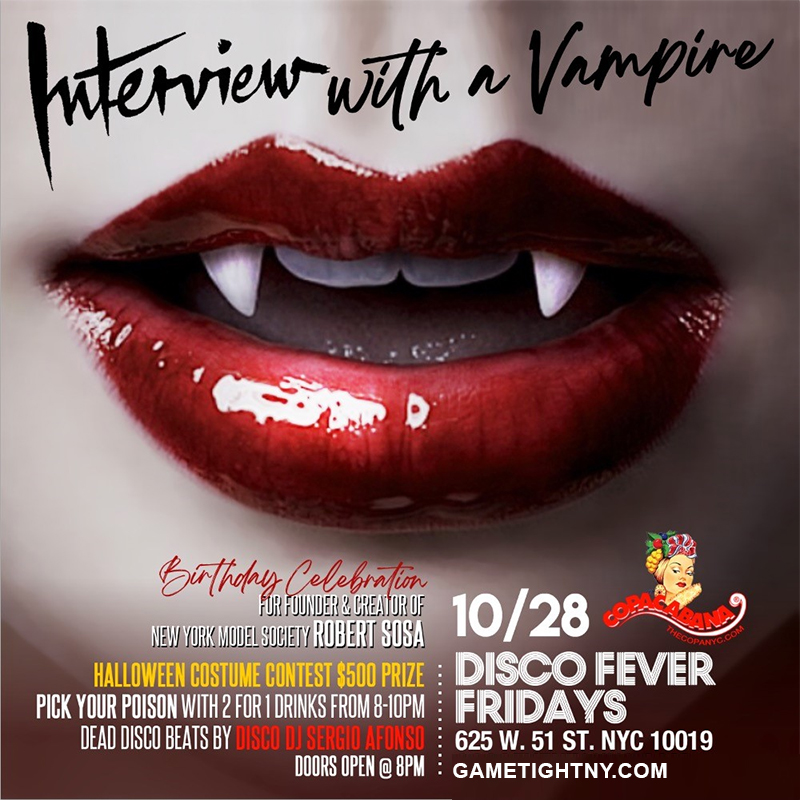 Buy tickets for Copacabana Interview with a Vampire Halloween party 2022 Copacabana Interview with a Vampire Halloween party 2022