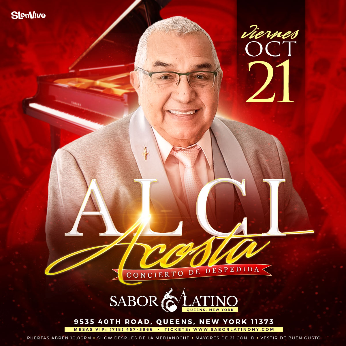 Buy tickets for ALCI ACOSTA ! NEW YORK ALCI ACOSTA ! NEW YORK