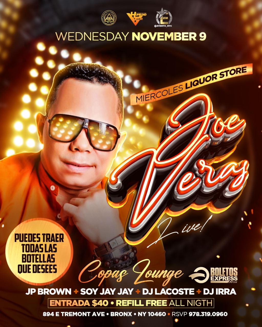JOE VERAS Tickets BoletosExpress