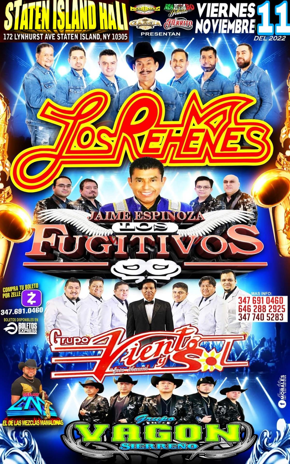 LOS REHENES | LOS FUGITIVOS | GRUPO VIENTO Y SOL | GRUPO VAGON Tickets