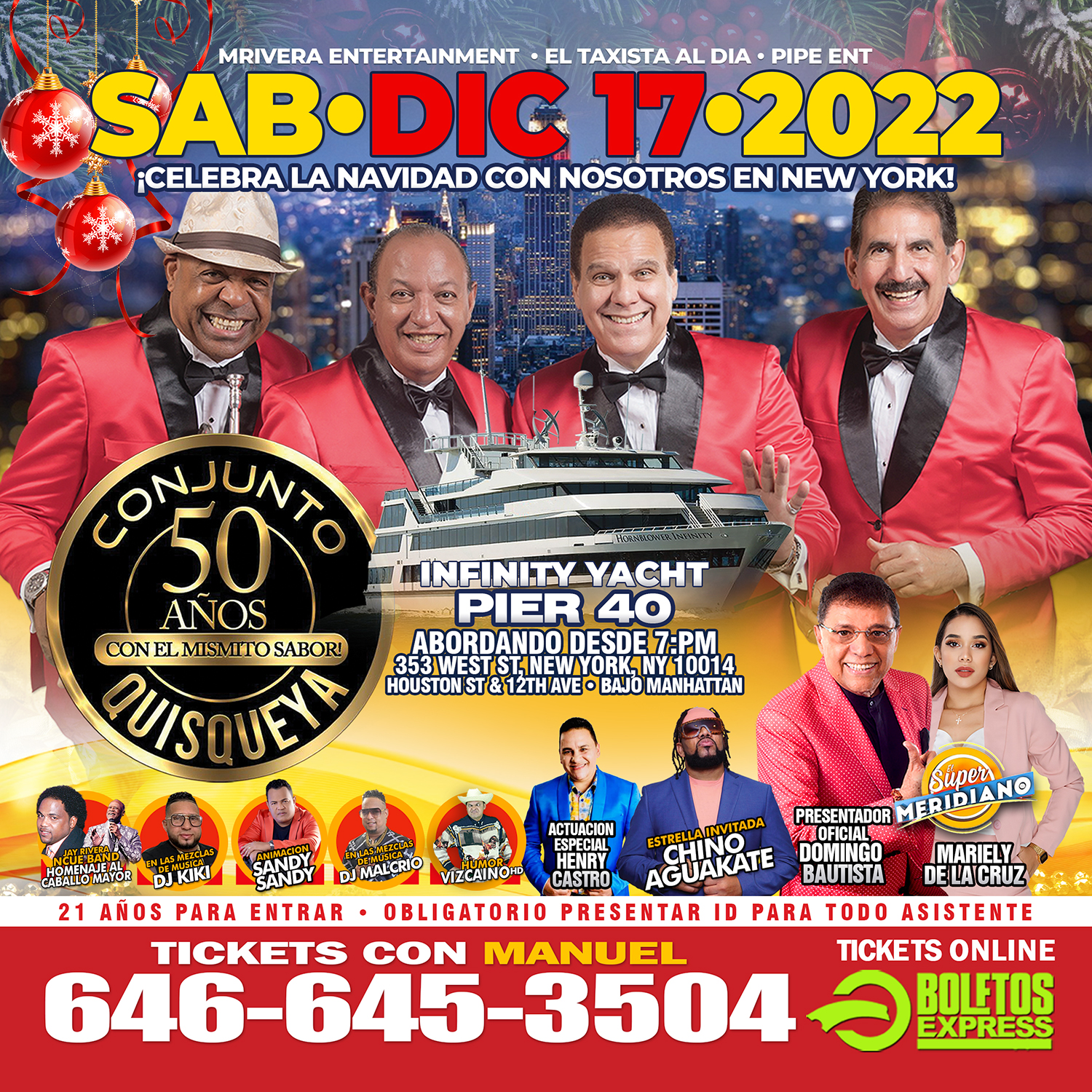 Buy tickets for El Conjunto Quisqueya - 50 Aniversario en New York. El Conjunto Quisqueya - 50 Aniversario en New York.