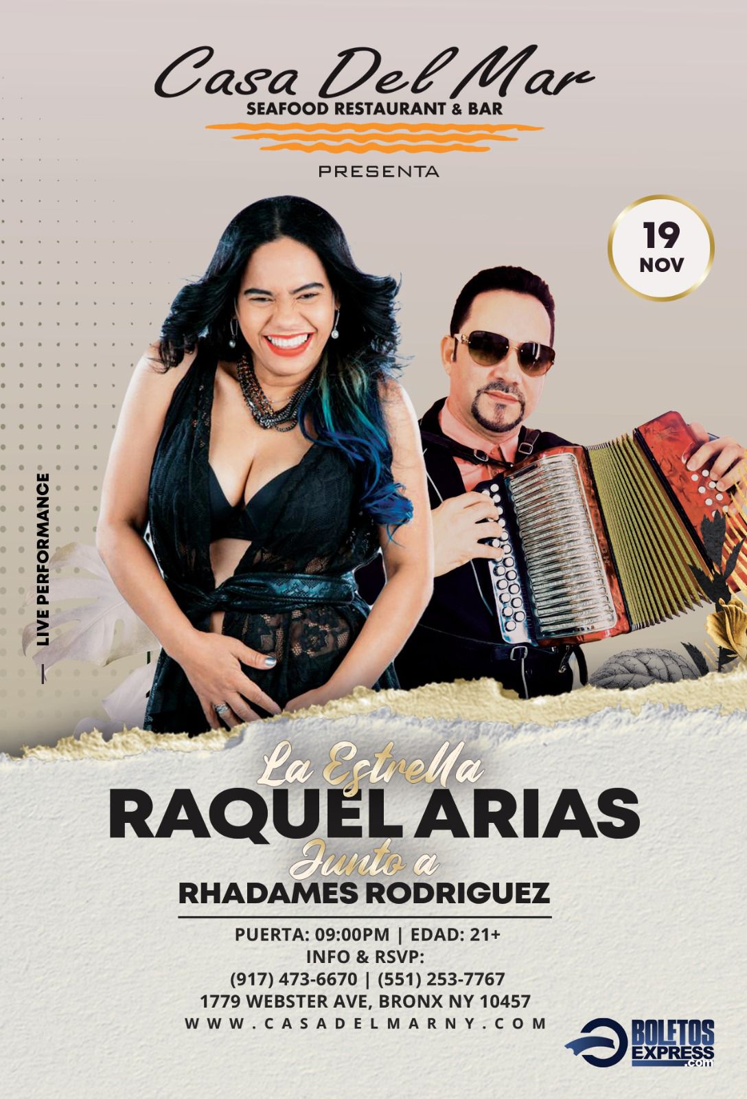 Buy tickets for Raquel Arias vs Rhadames Rodriguez Raquel Arias vs Rhadames Rodriguez
