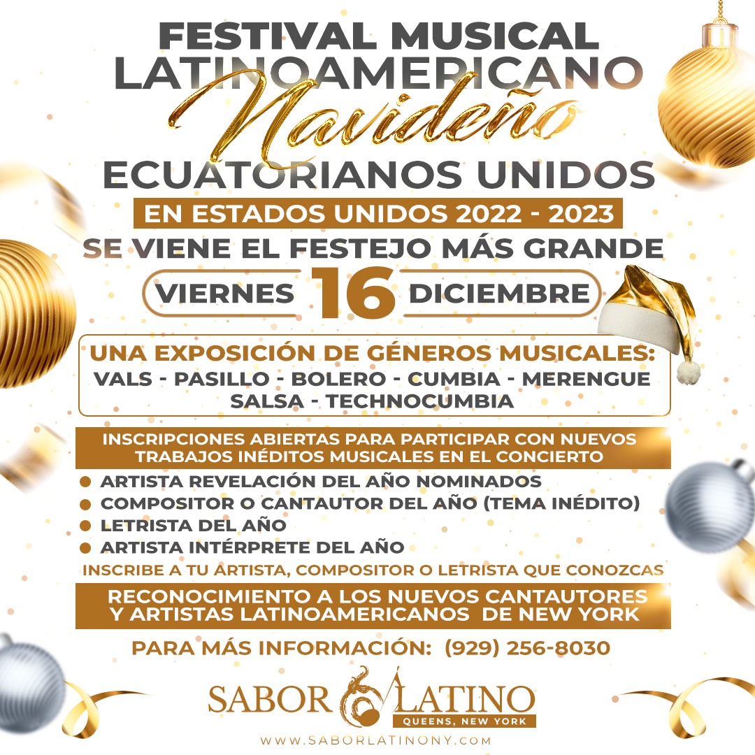 Buy tickets for FESTIVAL MUSICAL NAVIDEÑO BAILABLE ! NEW YORK FESTIVAL MUSICAL NAVIDEÑO BAILABLE ! NEW YORK