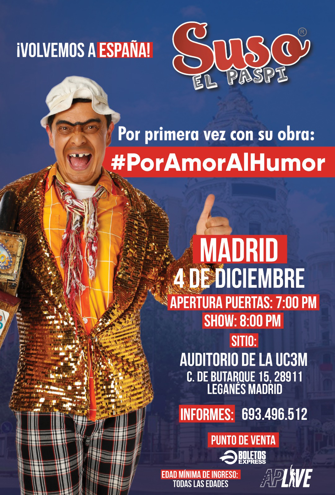 Buy tickets for SUSO EL PASPI | MADRID SUSO EL PASPI | MADRID