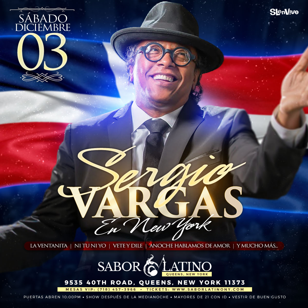 CANCELADO!!! SERGIO VARGAS ! NEW YORK