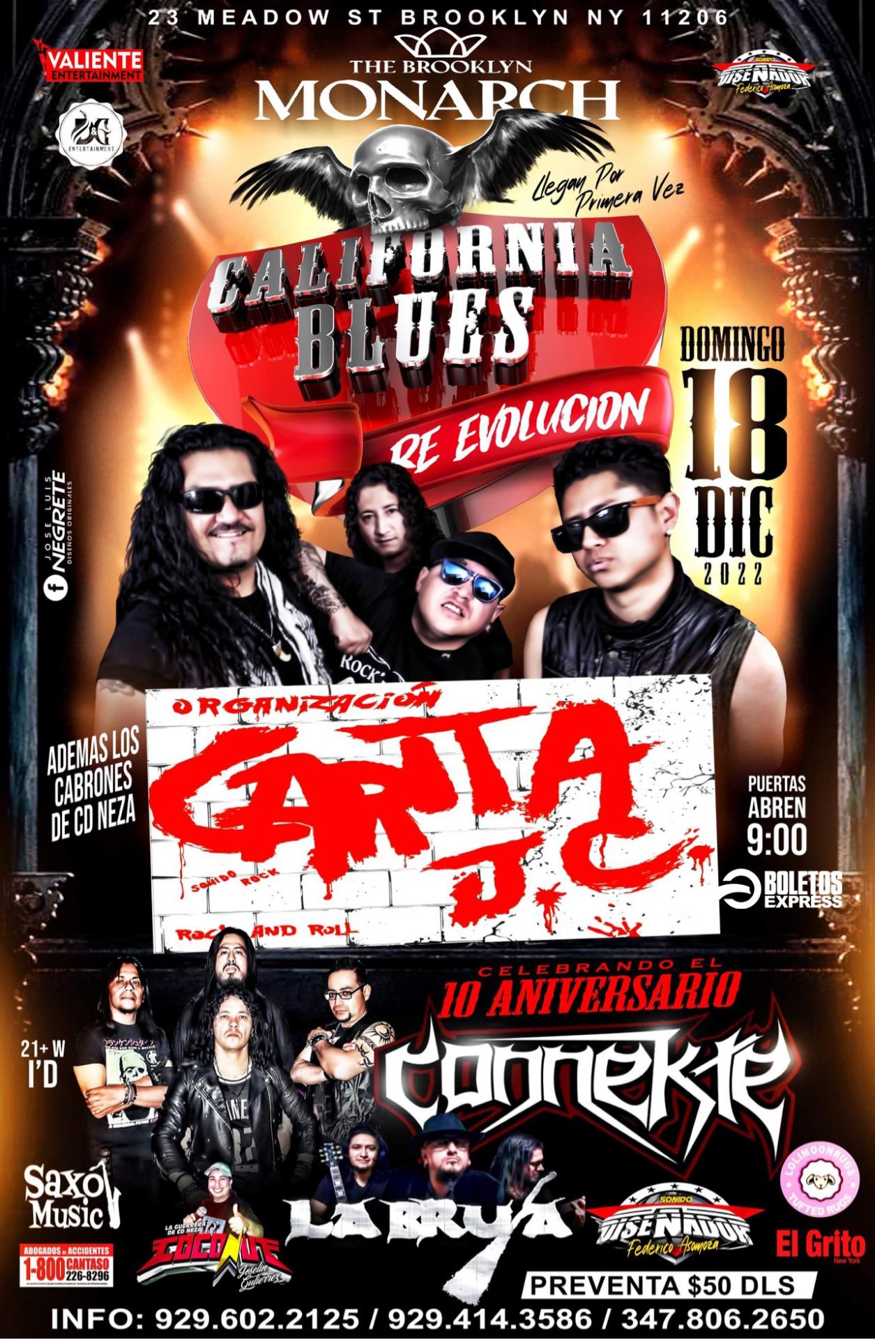 Buy tickets for CALIFORNIA BLUES | CARITA J.C | CONNEKTE | LA BRUJA | SONIDO DISEÑADOR | COCONUTE CALIFORNIA BLUES | CARITA J.C | CONNEKTE | LA BRUJA | SONIDO DISEÑADOR | COCONUTE