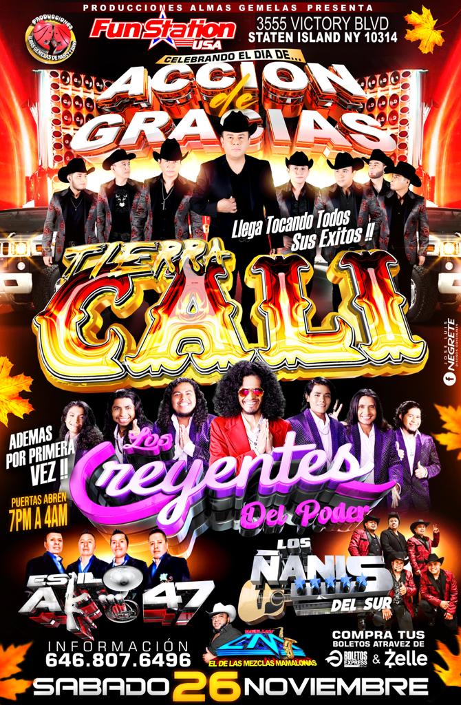 Buy tickets for TIERRA CALI & LOS CREYENTES DEL PODER TIERRA CALI & LOS CREYENTES DEL PODER