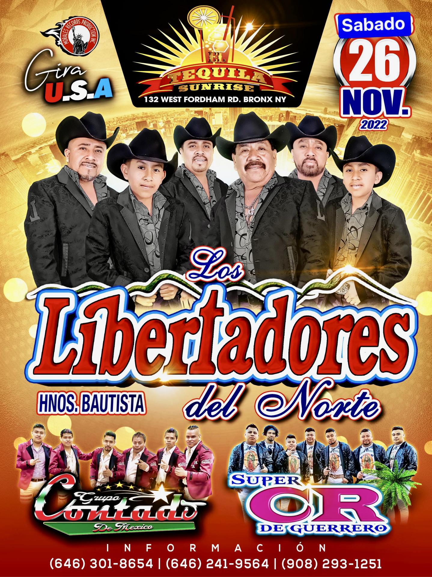 Buy tickets for LOS LIBERTADORES DEL NORTE | GRUPO CONTADO | SUPER CR DE GUERRERO LOS LIBERTADORES DEL NORTE | GRUPO CONTADO | SUPER CR DE GUERRERO