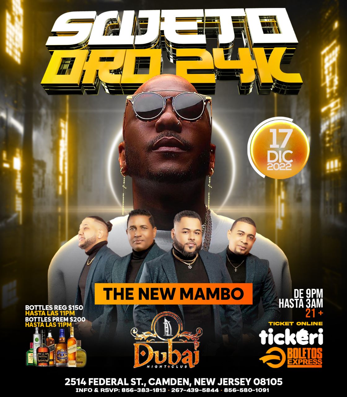 Buy tickets for SUJETO ORO 24K & THE NEW MAMBO SUJETO ORO 24K & THE NEW MAMBO