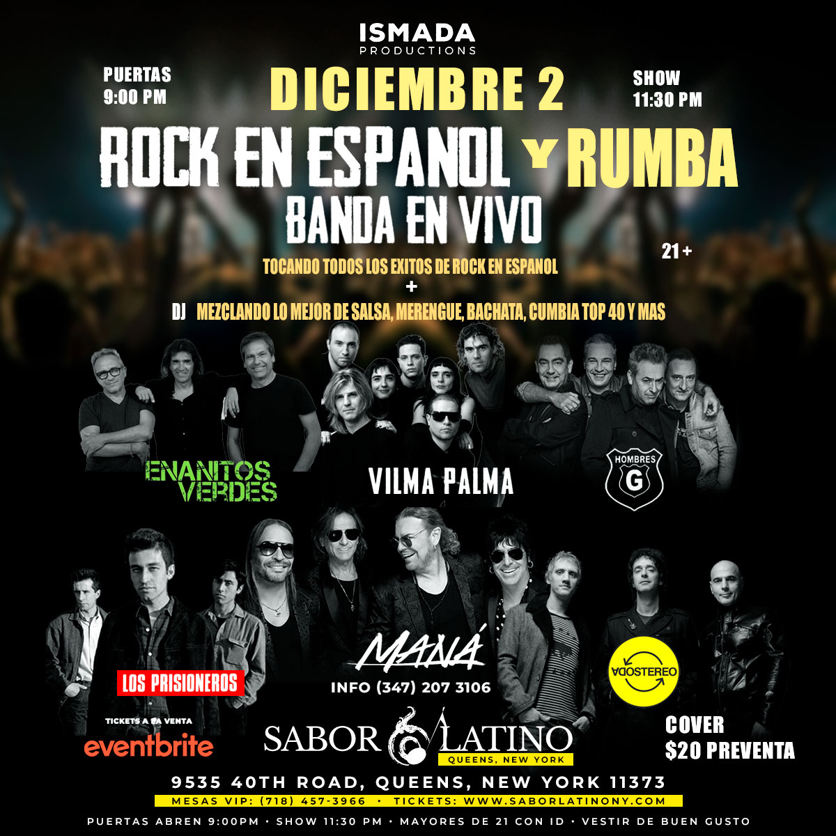 Buy tickets for ROCK EN ESPAÑOL Y RUMBA ! NEW YORK ROCK EN ESPAÑOL Y RUMBA ! NEW YORK