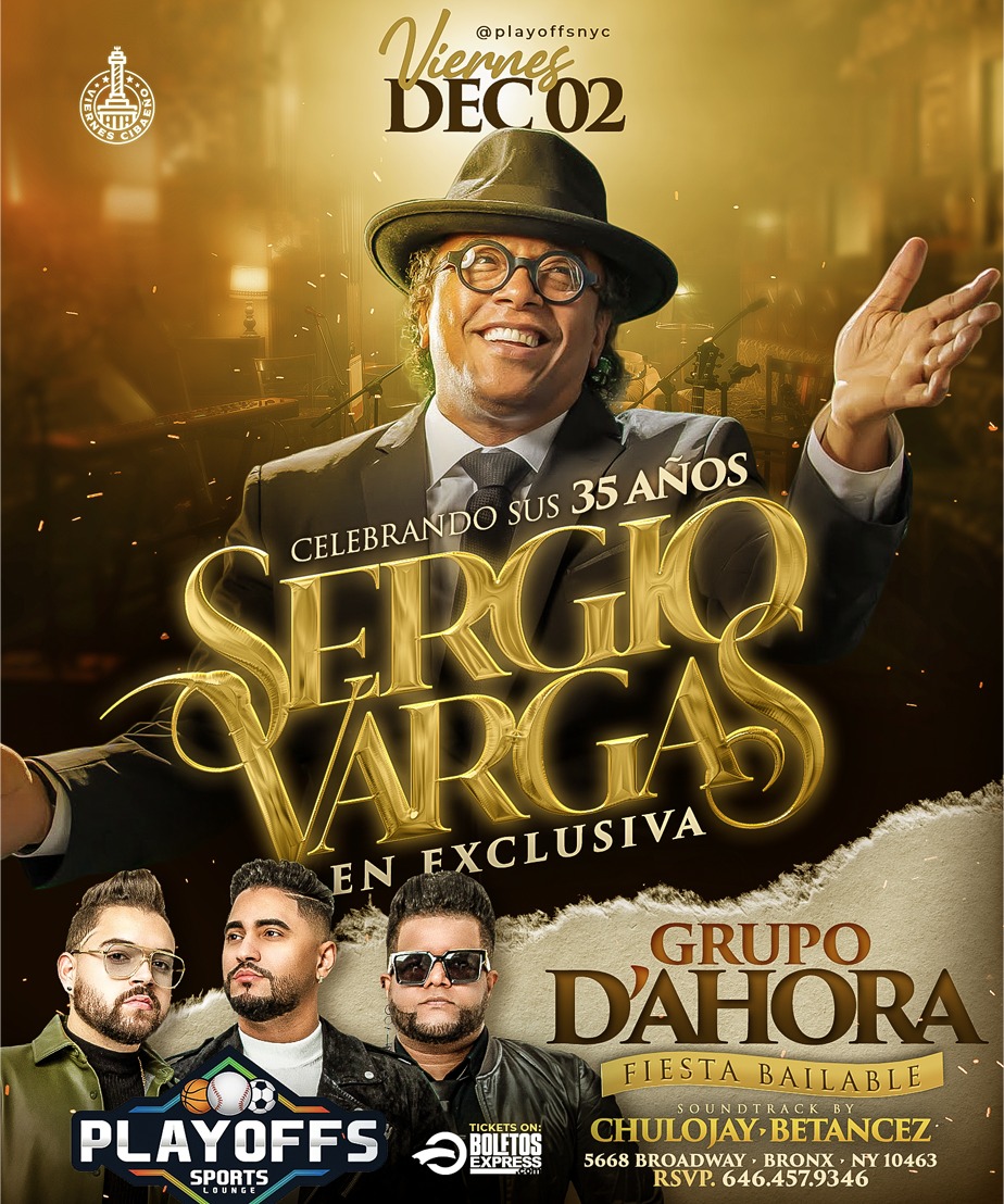 Buy tickets for Sergio Vargas y El Grupo D'ahora Sergio Vargas y El Grupo D'ahora