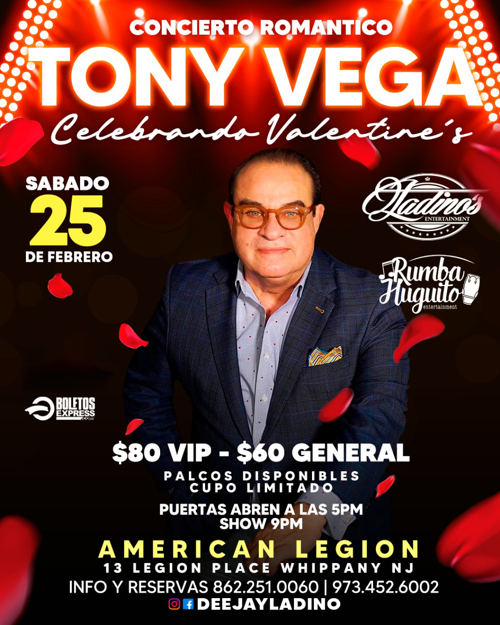 Buy tickets for TONY VEGA TONY VEGA
