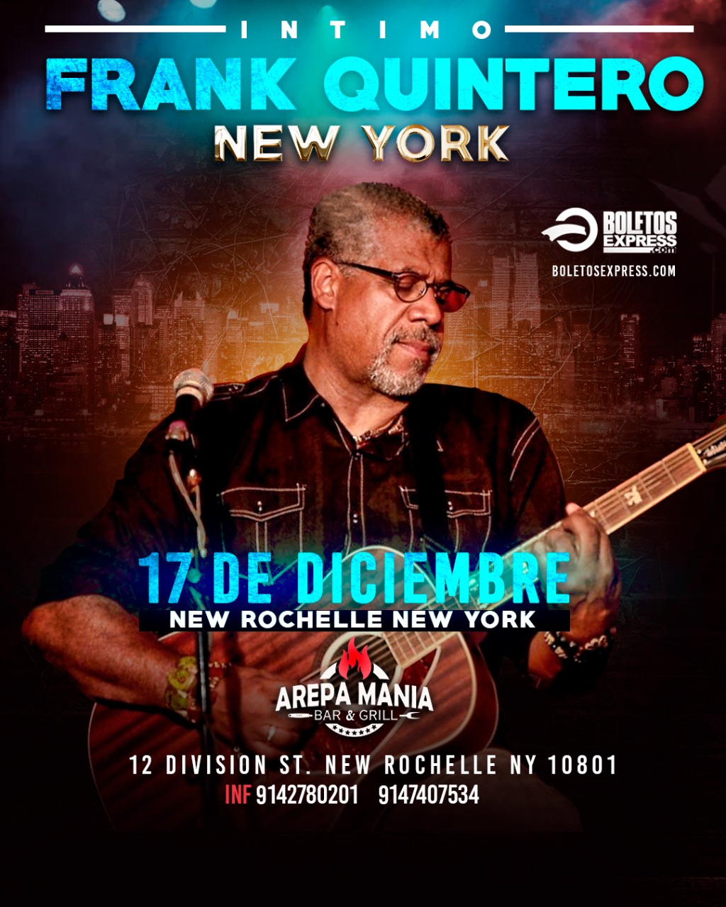 Buy tickets for FRANK QUINTERO FRANK QUINTERO