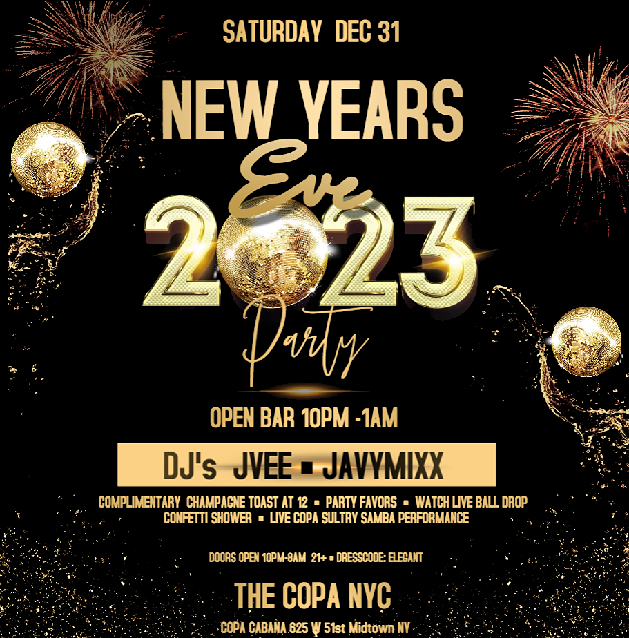 Celebrate this New Year’s Eve with Glitz and Glam at the Iconic Copacabana Nightclub!