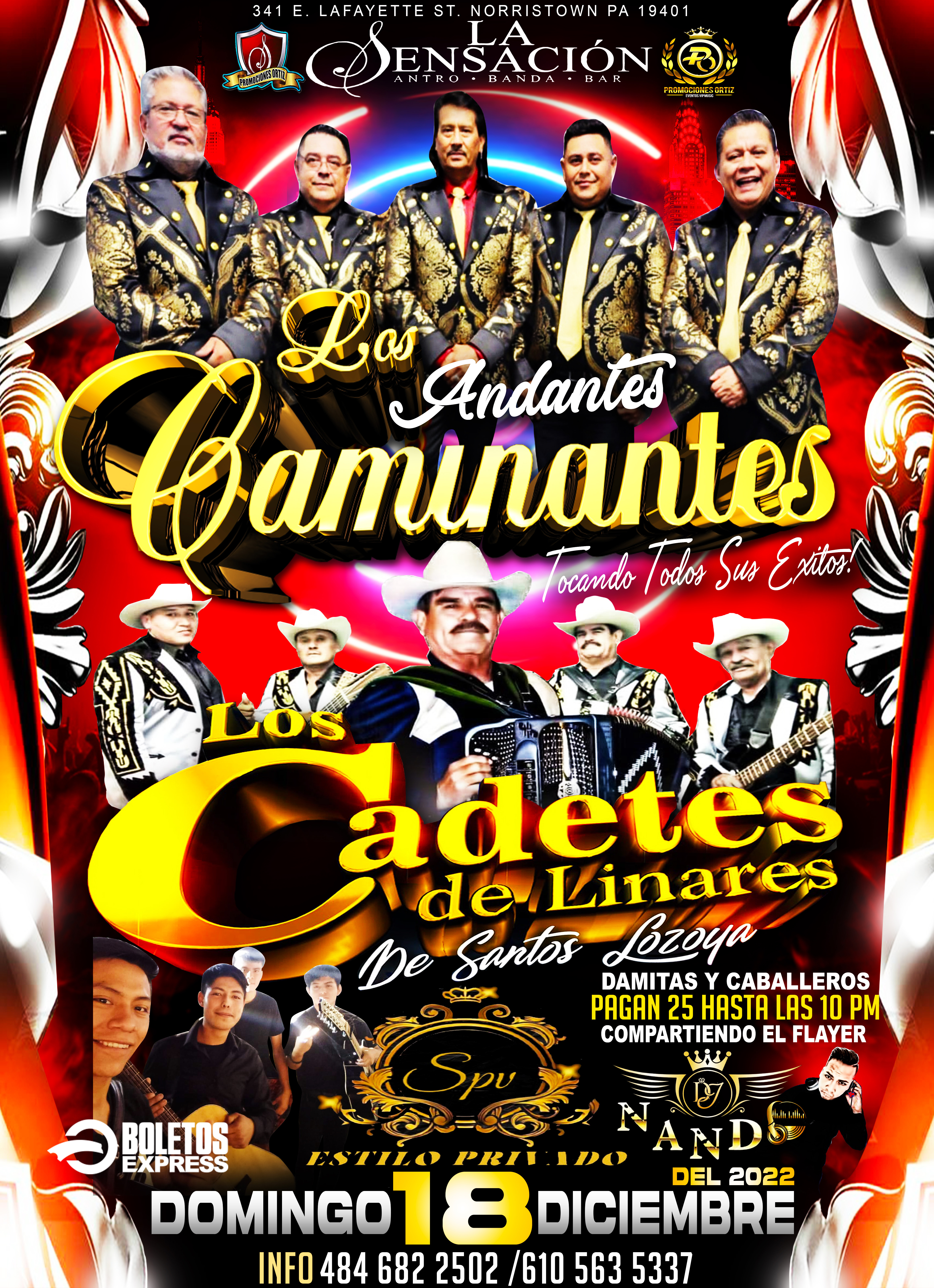 Buy tickets for LOS ANDANTES CAMINANTES & LOS CADETS DE LINARES LOS ANDANTES CAMINANTES & LOS CADETS DE LINARES