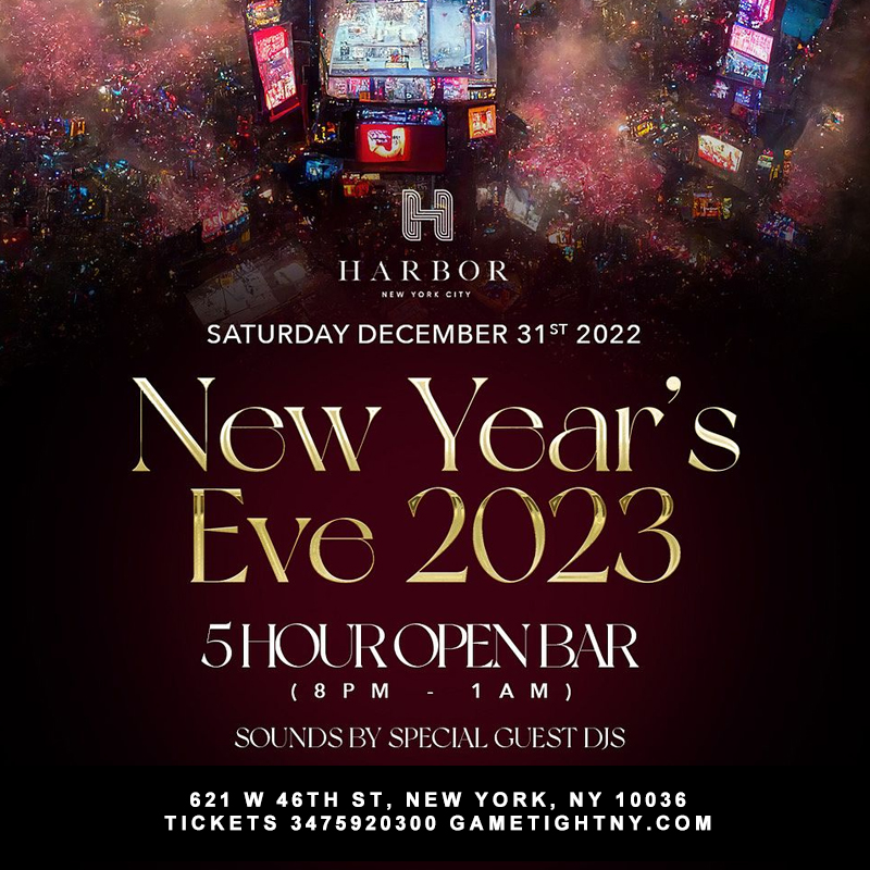Harbor NYC Rooftop New Year's Eve party 2023 Tickets BoletosExpress