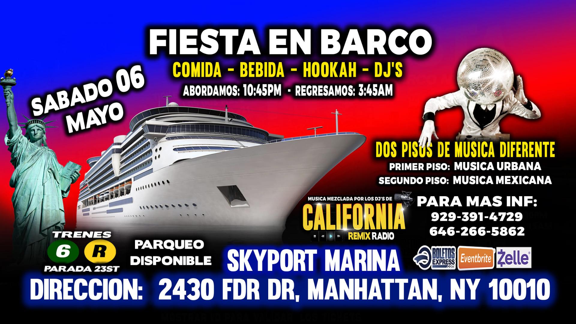 Buy tickets for Fiesta En Barco + Agrupaciones + Radio Djs + Dos Pisos De Musica Diferente Fiesta En Barco + Agrupaciones + Radio Djs + Dos Pisos De Musica Diferente