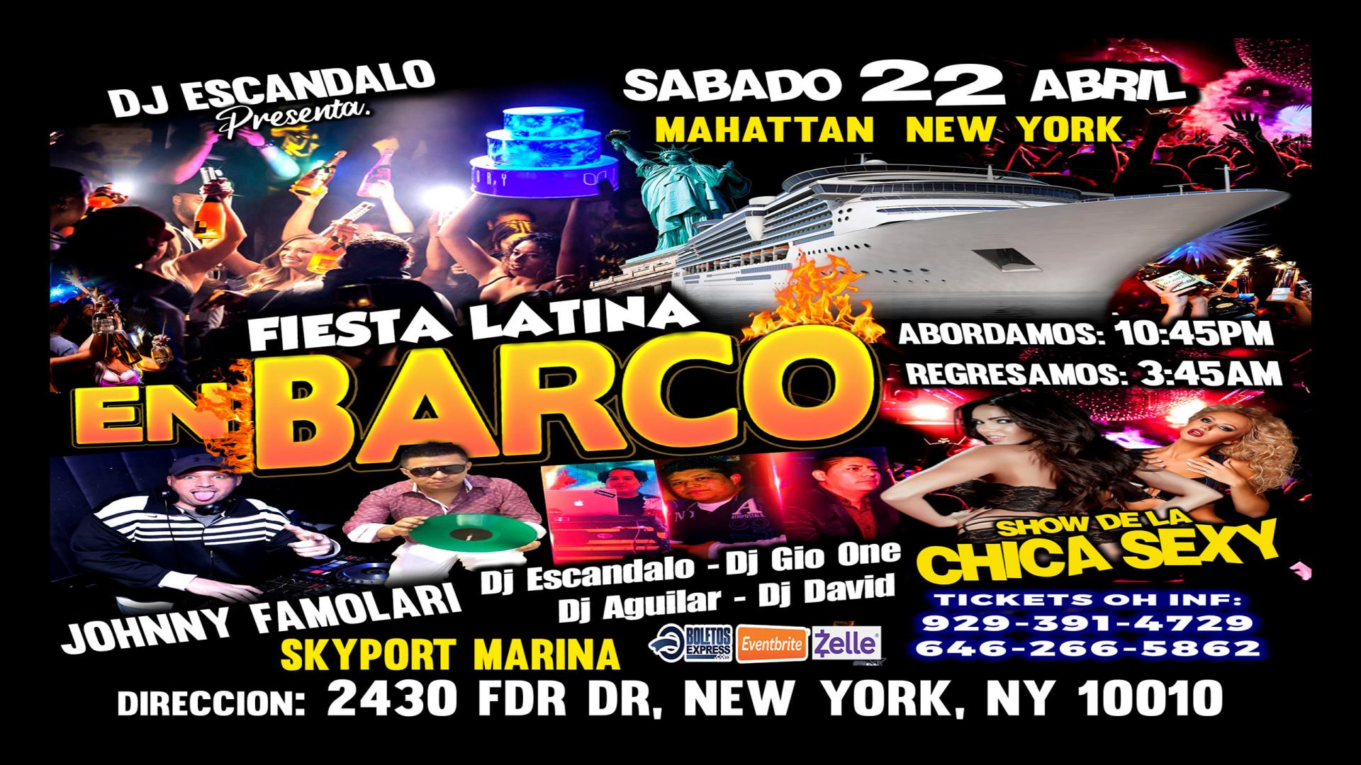 Fiesta En Barco + Chica Sexy + Radio Dj's + Manhattan New York
