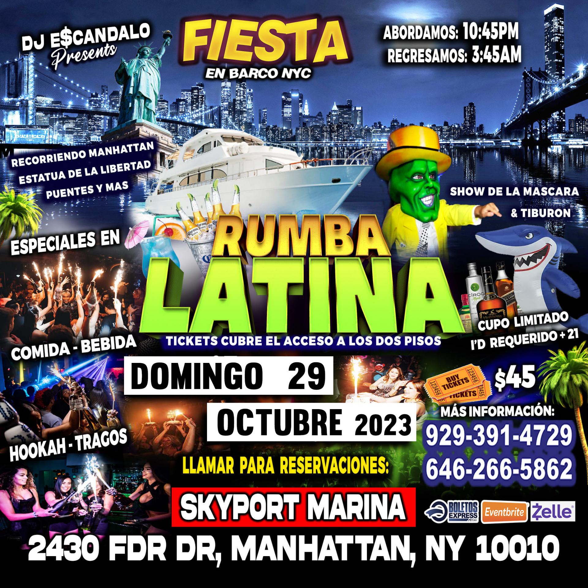 Buy tickets for FIESTA EN BARCO + RADIO DJS + MUSICA URBANA + MUSICA MEXICANA + 2 PISOS DE MUSICA VARIADA FIESTA EN BARCO + RADIO DJS + MUSICA URBANA + MUSICA MEXICANA + 2 PISOS DE MUSICA VARIADA