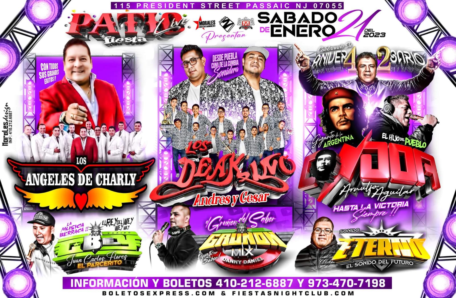 LOS ANGELES DE CHARLY, LOS DE AKINO, SONIDO CONDOR, CIBEY, GRUÑON MIX Y
