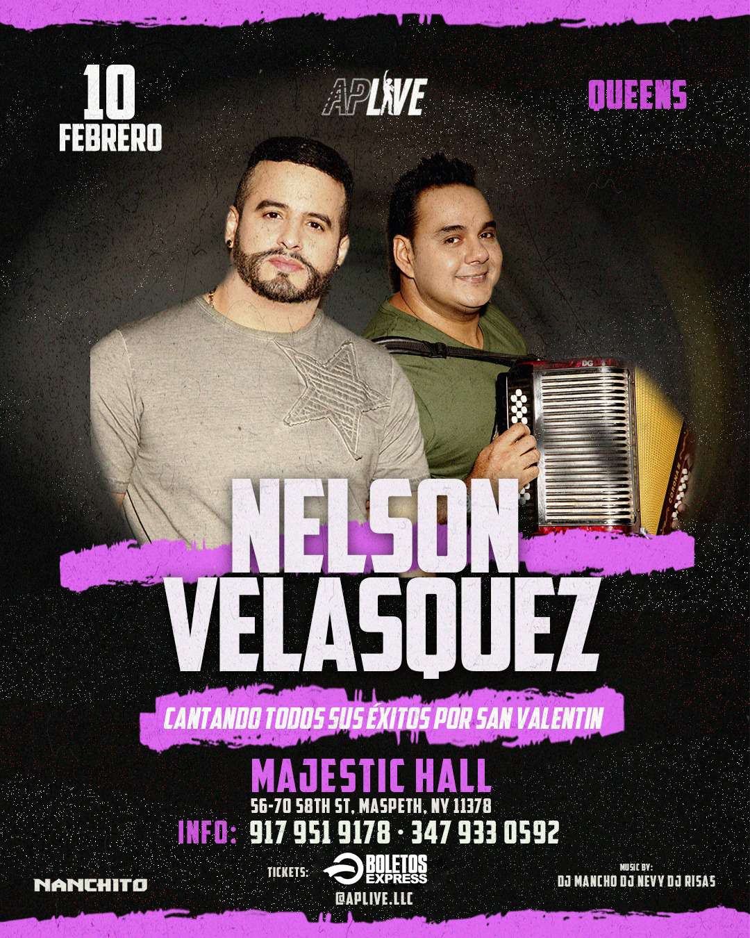Buy tickets for NELSON VELASQUEZ | QUEENS NELSON VELASQUEZ | QUEENS