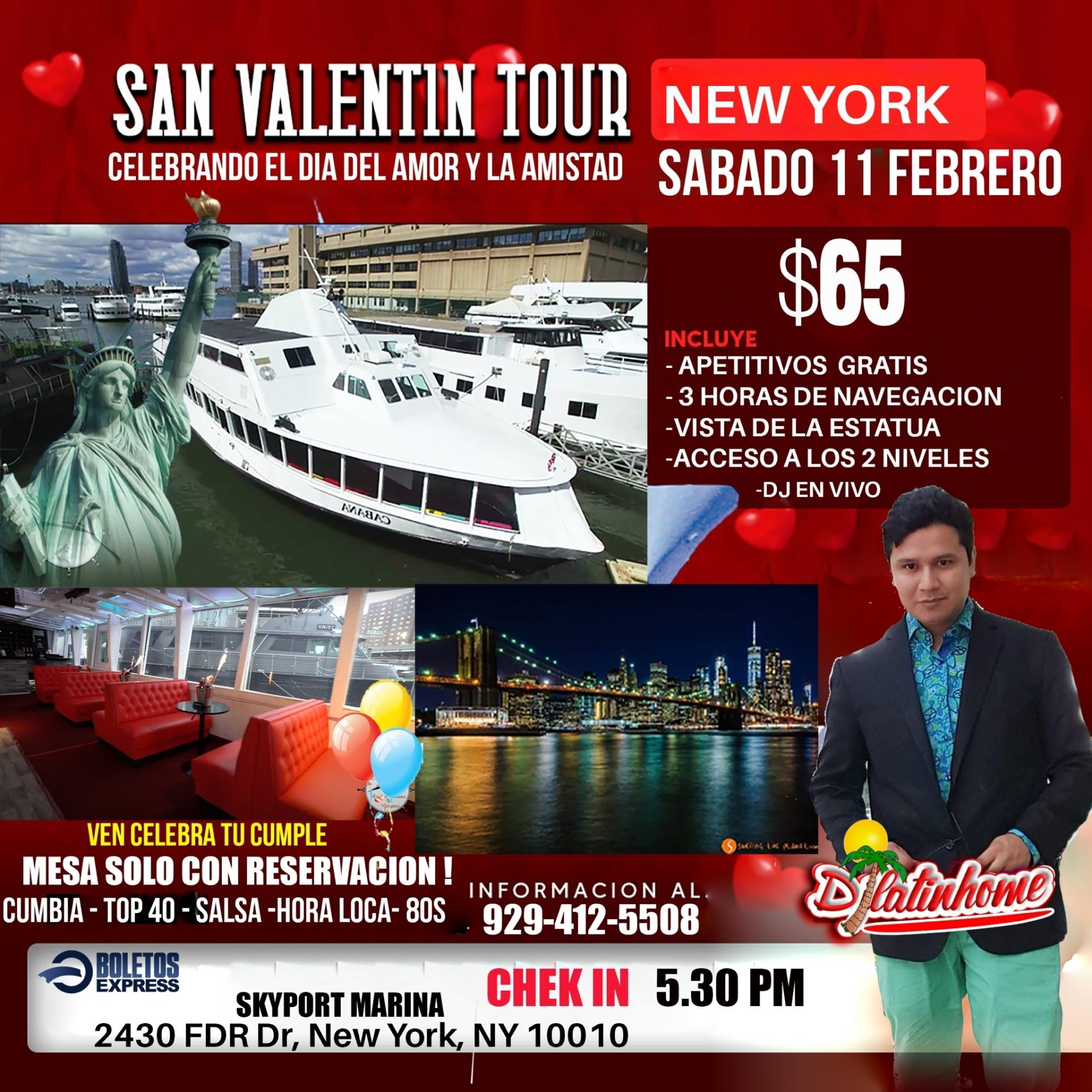San Valentín tour barco 2023
