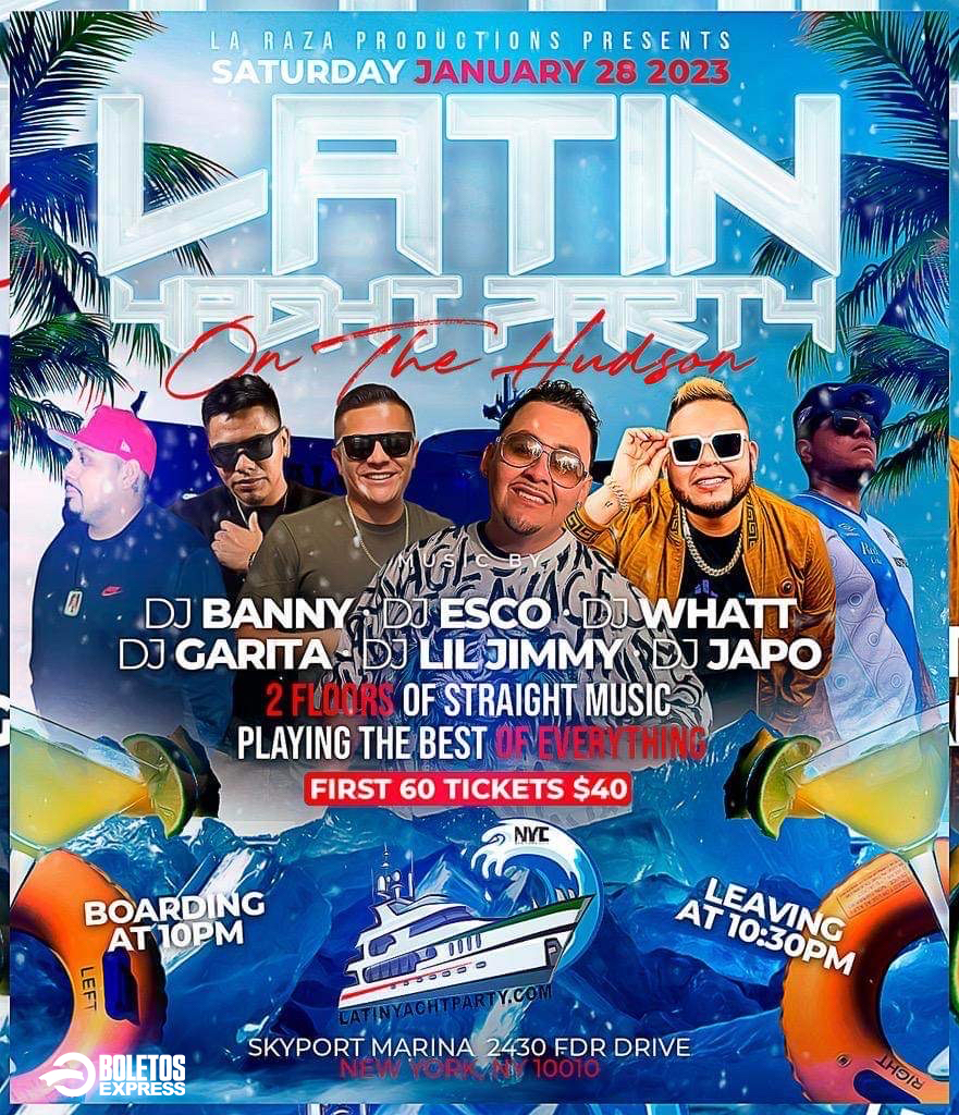 Buy tickets for Latin Yacth Party on the Hudson Latin Yacth Party on the Hudson