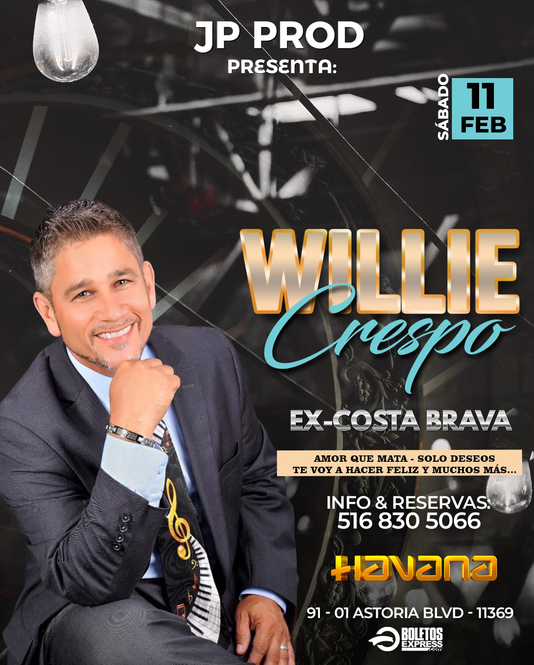 Buy tickets for WILLIE CRESPO WILLIE CRESPO