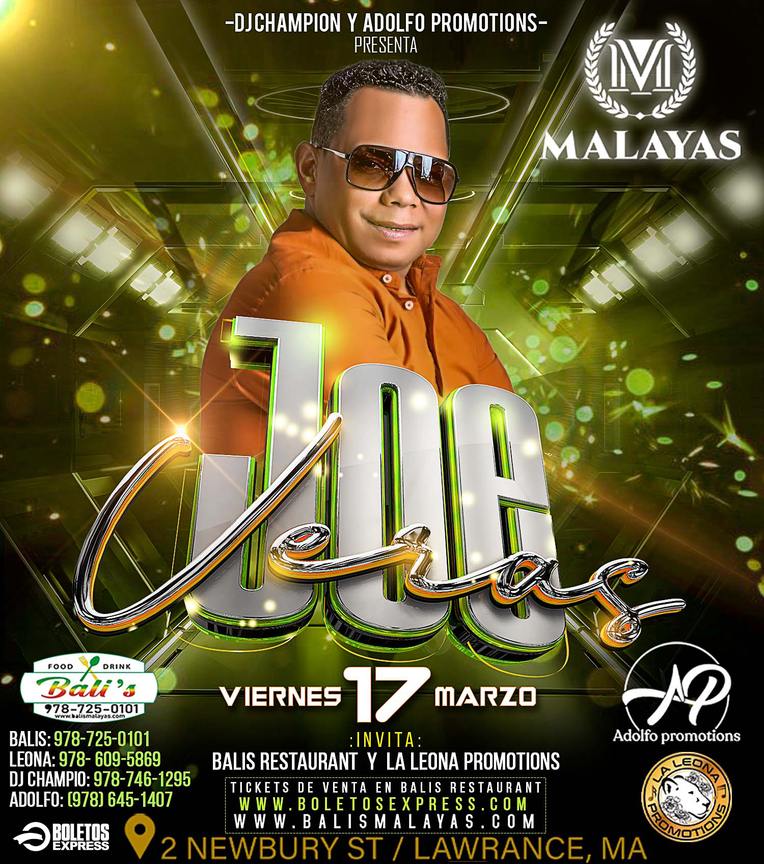 JOE VERAS Tickets BoletosExpress