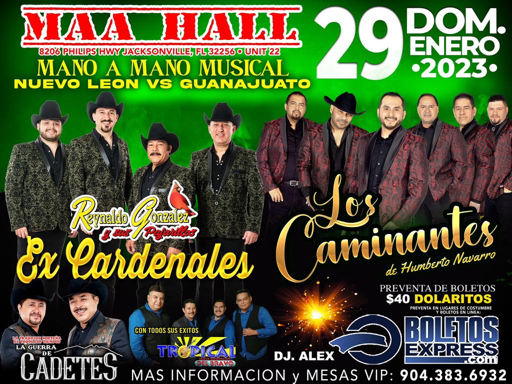 Buy tickets for REYNALDO GONZALEZ EX CARDENALES | LOS CAMINANTES | LA GUERRA DE CADETES | TROPICAL DEL BRAVO REYNALDO GONZALEZ EX CARDENALES | LOS CAMINANTES | LA GUERRA DE CADETES | TROPICAL DEL BRAVO