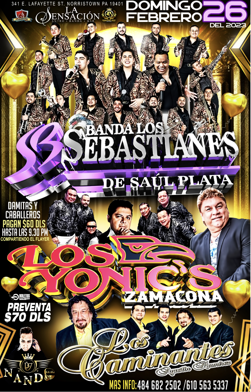 BANDA LOS SEBASTIANES | LOS YONICS | LOS CAMINANTES