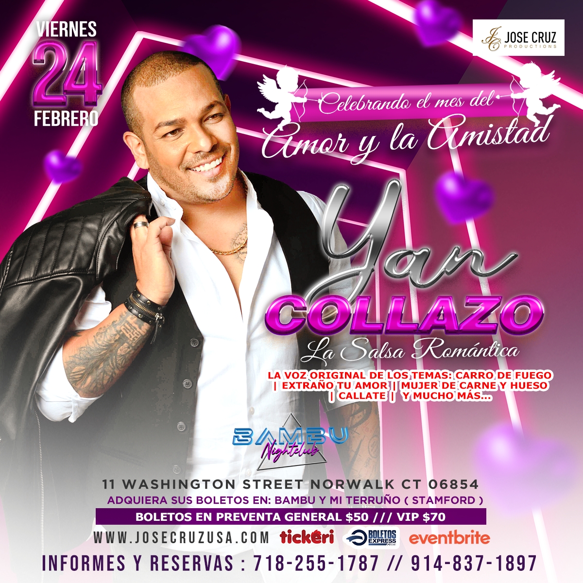 02-24-2023 YAN COLLAZO EN CONCIERTO BAMBU NIGHT CLUB - NORWALK CT -JCP