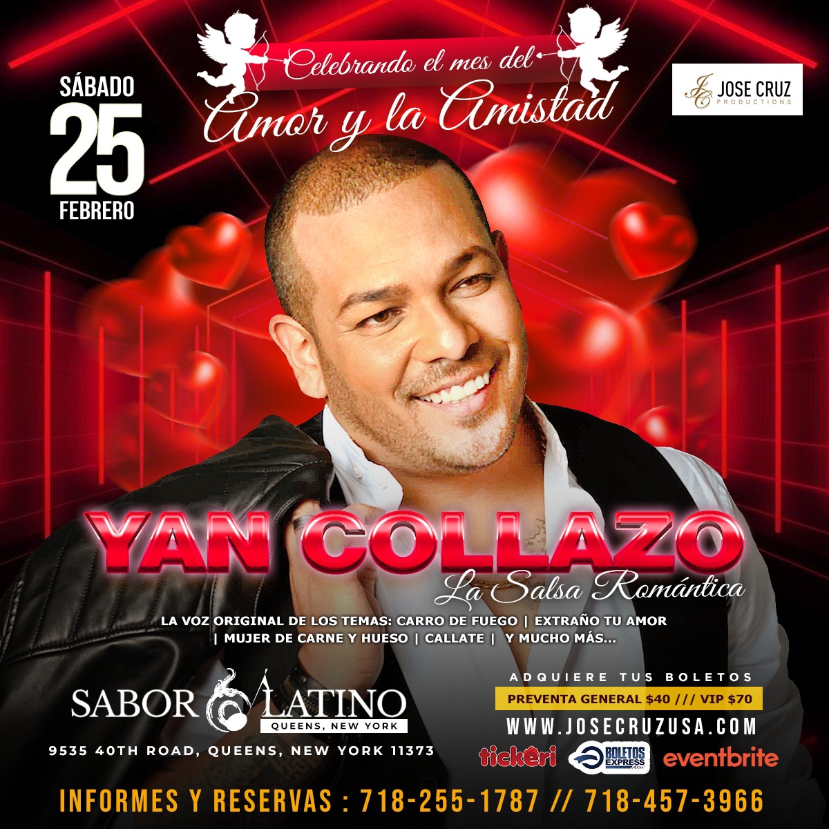 Buy tickets for 02-25-2023 YAN COLLAZO EN SABOR LATINO QUEENS JCP 02-25-2023 YAN COLLAZO EN SABOR LATINO QUEENS JCP