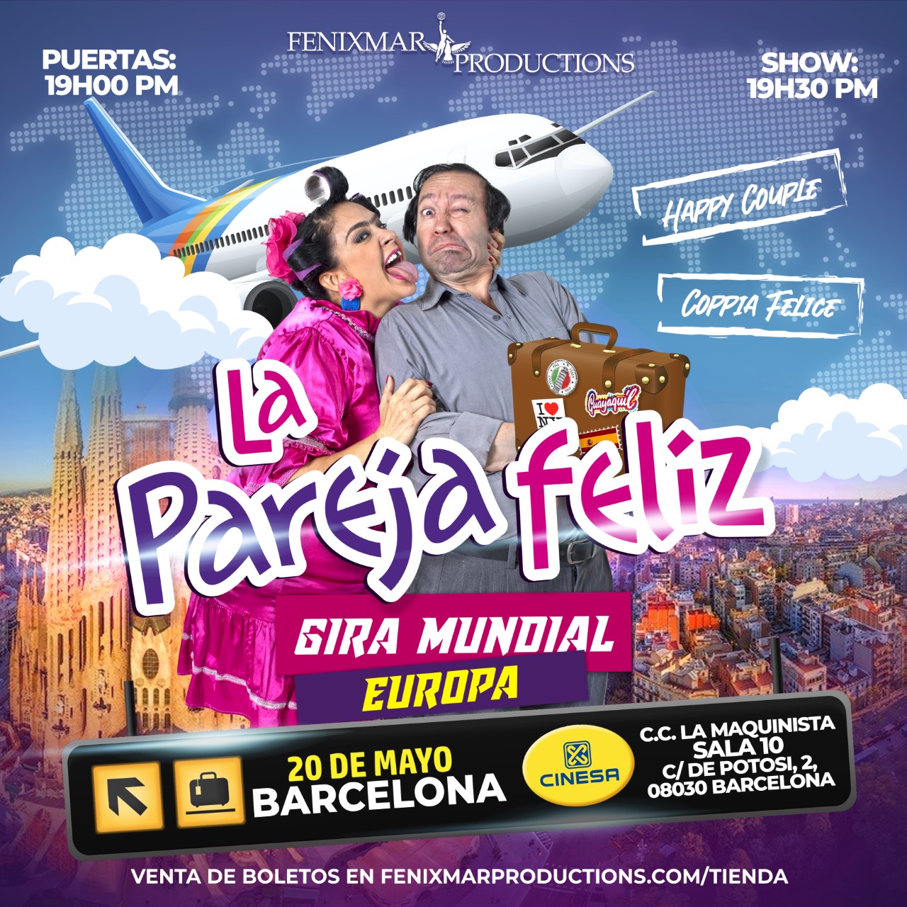 Buy tickets for La Pareja Feliz La Pareja Feliz