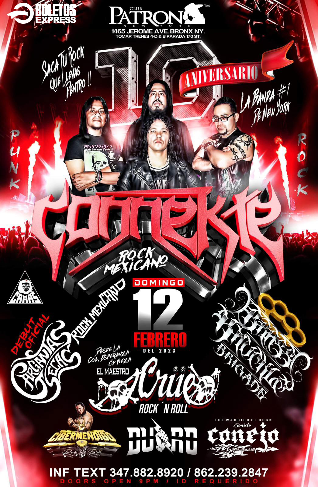 Buy tickets for 10 ANIVERSARIO DE LA BANDA #1 DE NEW YORK - CONNEKTE ROCK MEXICANO 10 ANIVERSARIO DE LA BANDA #1 DE NEW YORK - CONNEKTE ROCK MEXICANO