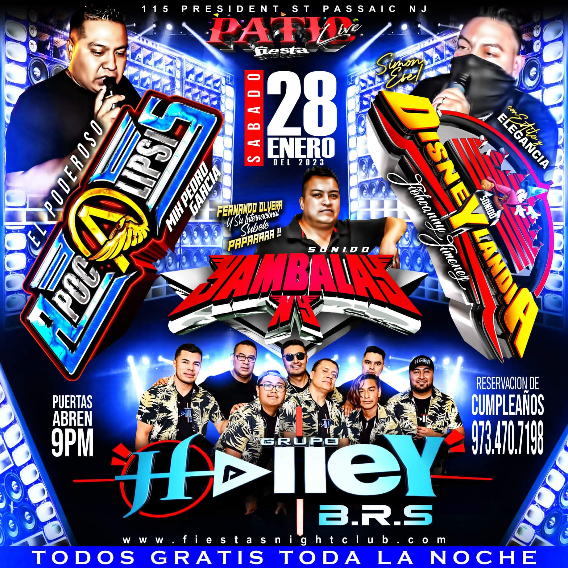 GRUPO HALLEY, SONIDO YAMBALAY, SONIDO APOCALIPSIS Y SONIDO DISNEYLANDIA