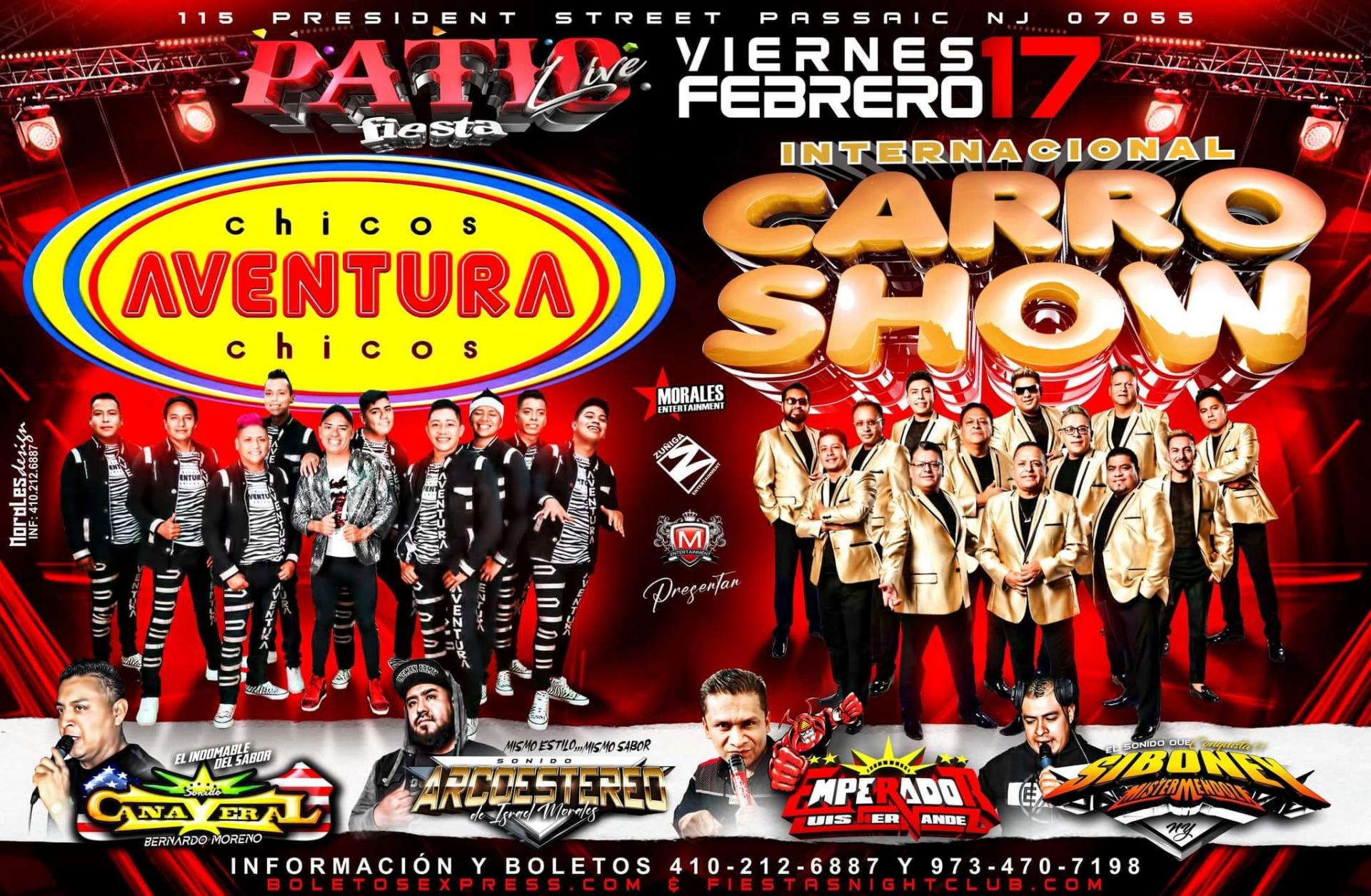 Buy tickets for CHICOS AVENTURA , INTERNACIONAL CARRO SHOW, SONIDO CAÑAVERAL, SONIDO ARCOESTEREO CHICOS AVENTURA , INTERNACIONAL CARRO SHOW, SONIDO CAÑAVERAL, SONIDO ARCOESTEREO