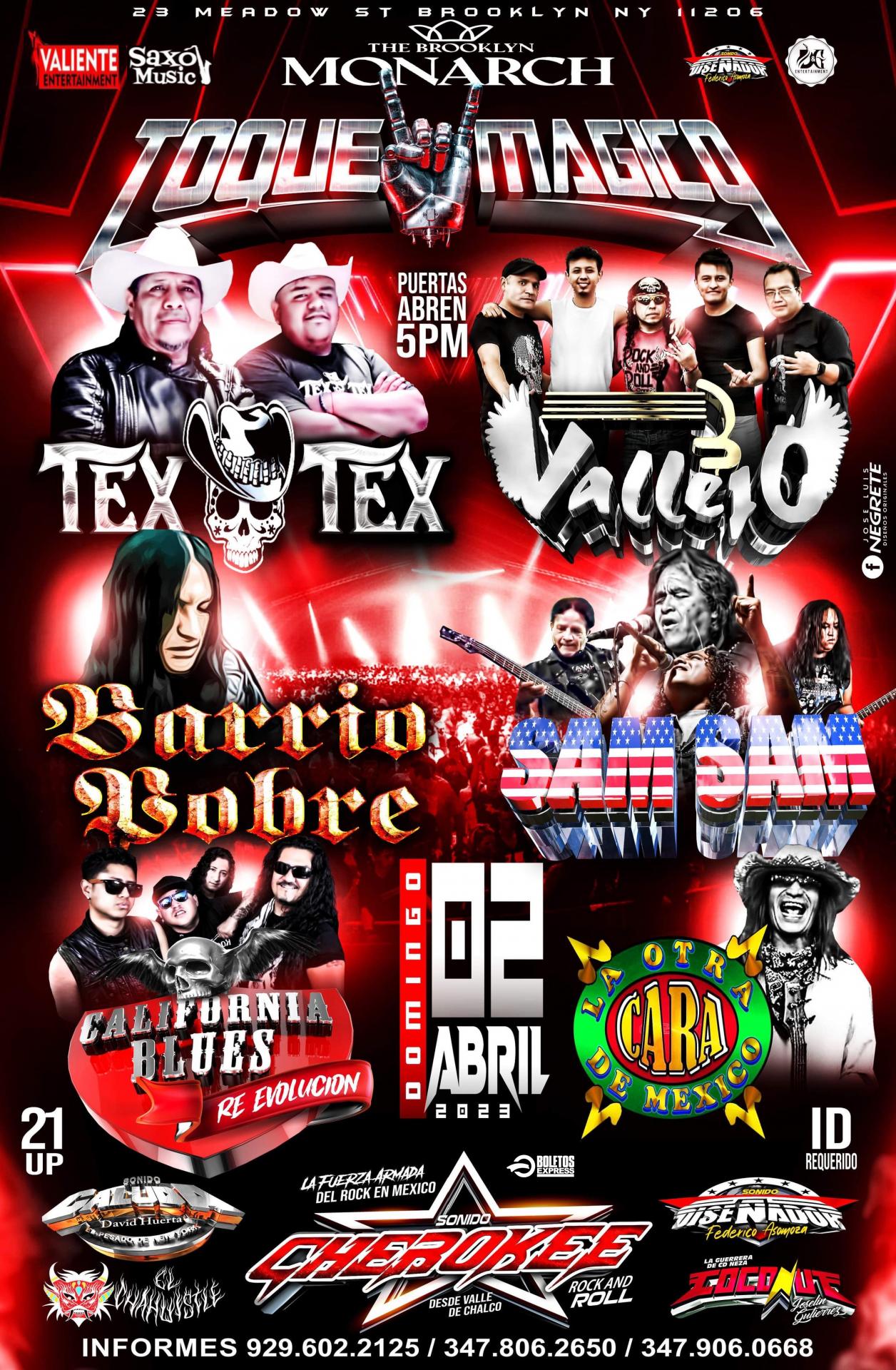 TOQUE MAGICO FEST |TEX TEX | 3 VALLEJO | BARRIO POBRE | SAM SAM