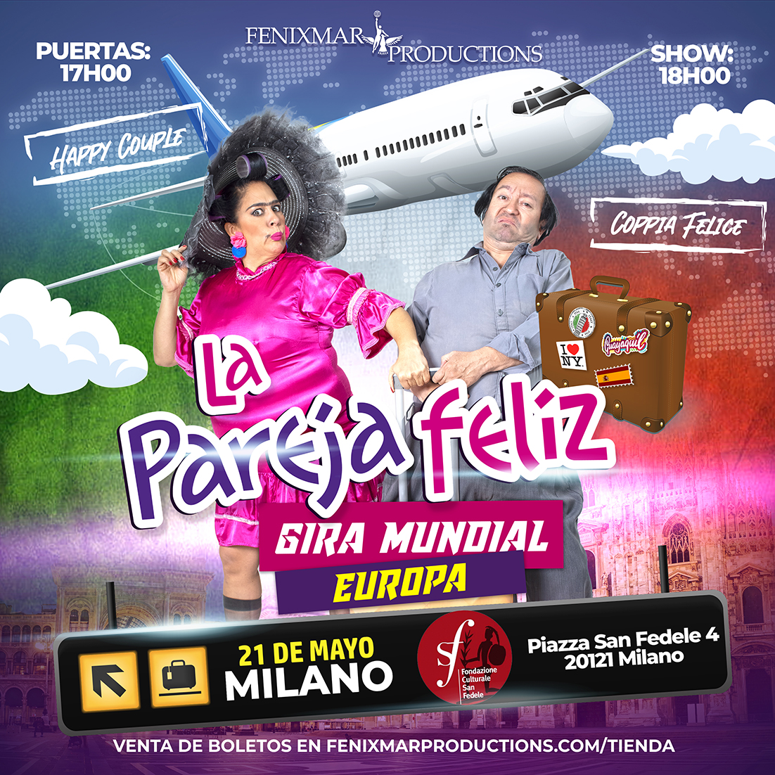 Buy tickets for La Pareja Feliz La Pareja Feliz