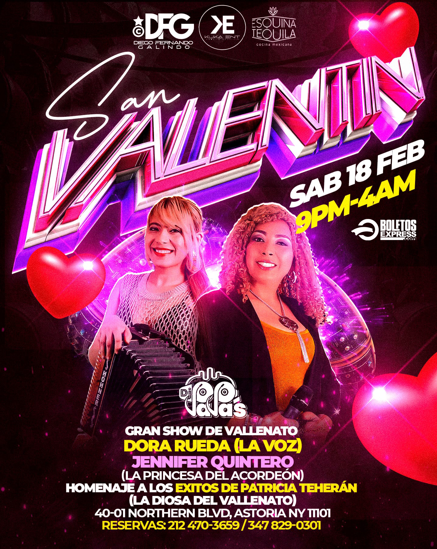 Buy tickets for GRAN SHOW VALLENATO - DORA RUEDA (LA VOZ) & JENNIFER QUINTERO (LA PRINCESA DEL ACORDEON) GRAN SHOW VALLENATO - DORA RUEDA (LA VOZ) & JENNIFER QUINTERO (LA PRINCESA DEL ACORDEON)