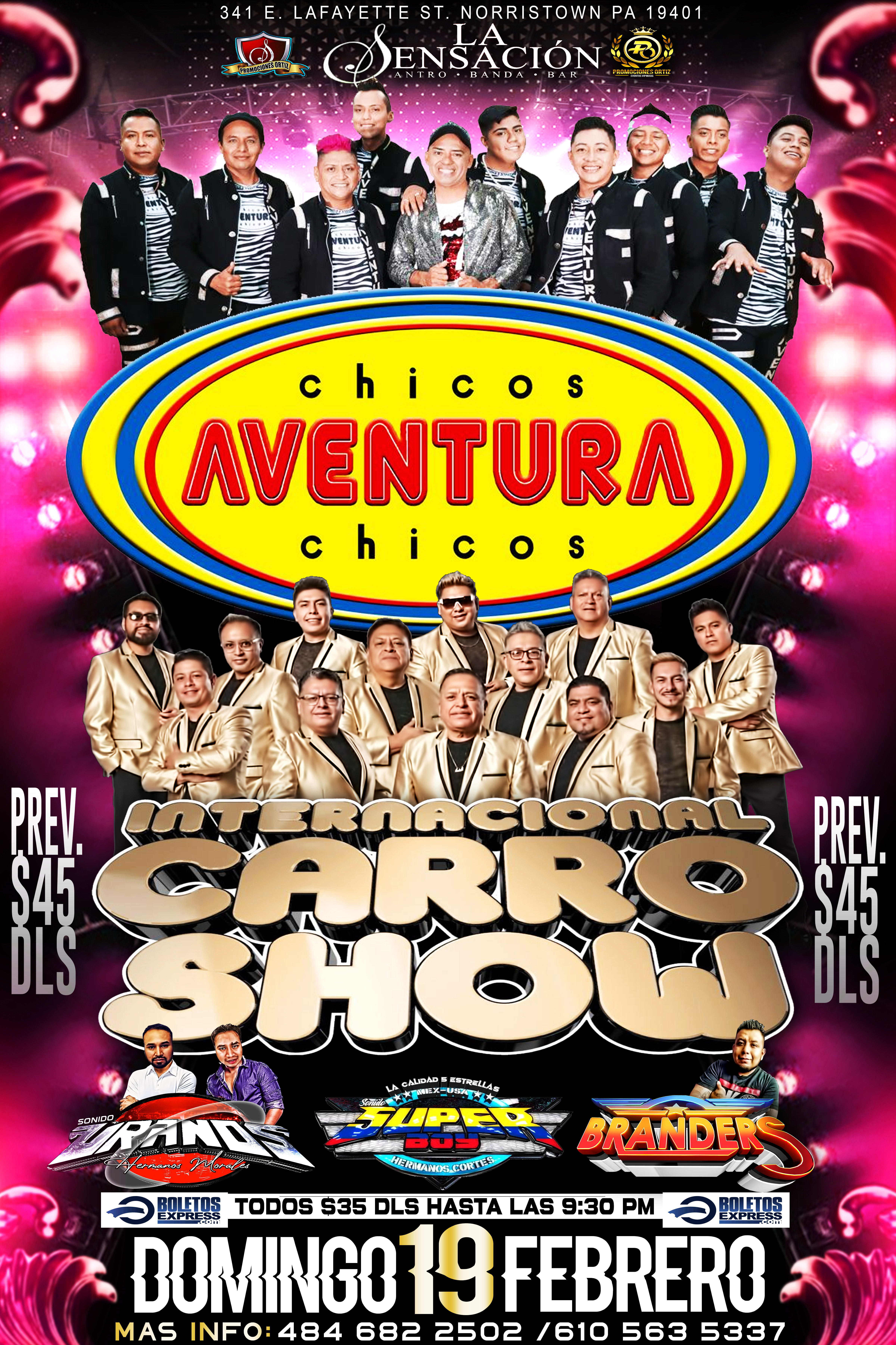 Buy tickets for CHICOS AVENTURA & INTERNACIONAL CARRO SHOW CHICOS AVENTURA & INTERNACIONAL CARRO SHOW