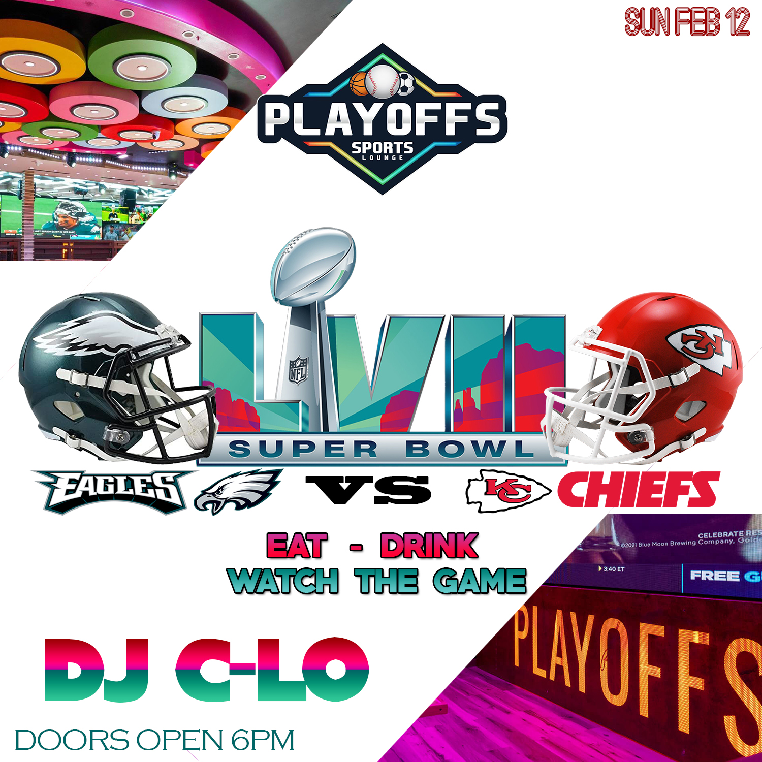 Buy tickets for Superbowl Viewing Party at Playoffs Sports Lounge Superbowl Viewing Party at Playoffs Sports Lounge
