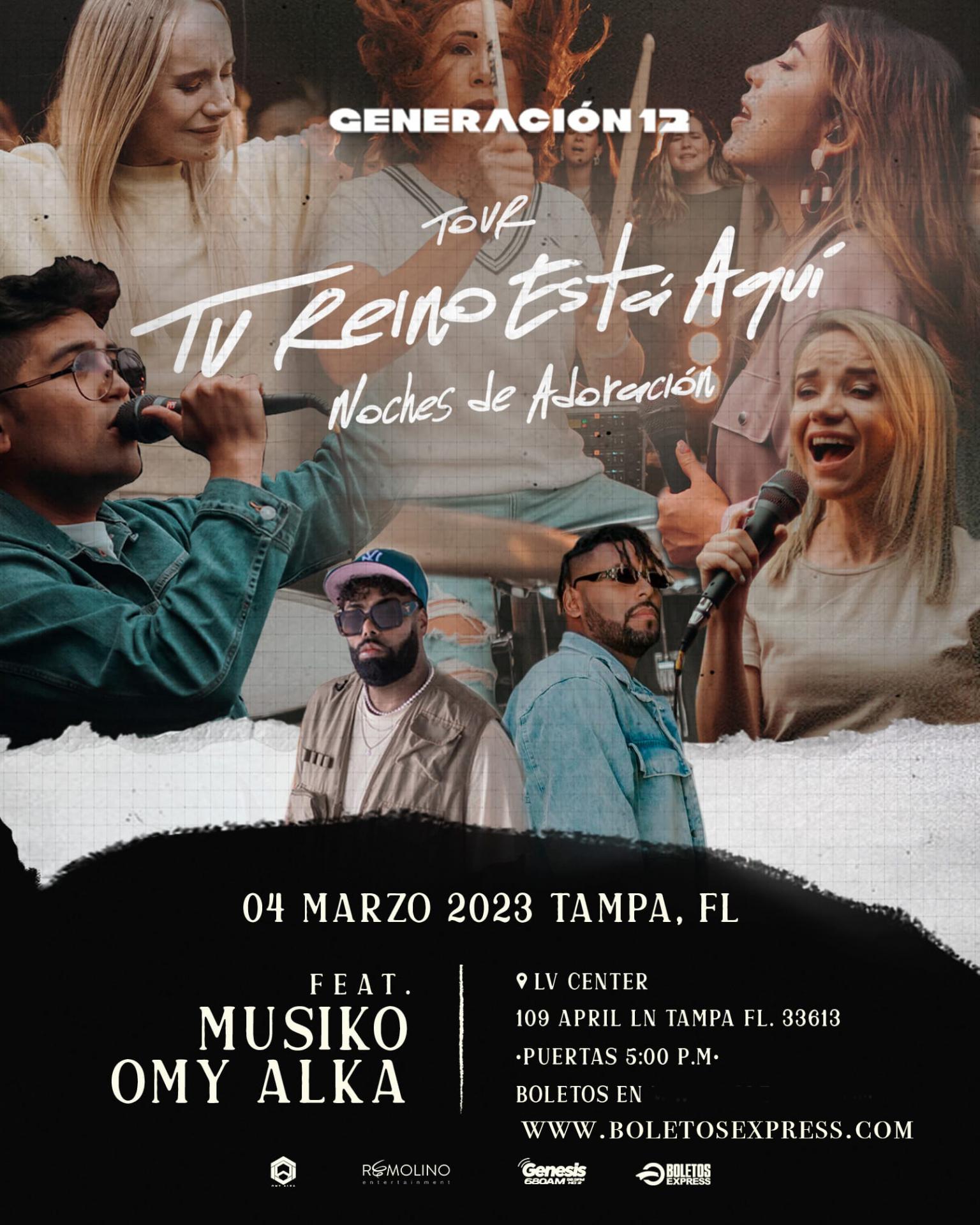 Buy tickets for GENERACION 12 | TU REINO ESTA AQUI TOUR GENERACION 12 | TU REINO ESTA AQUI TOUR